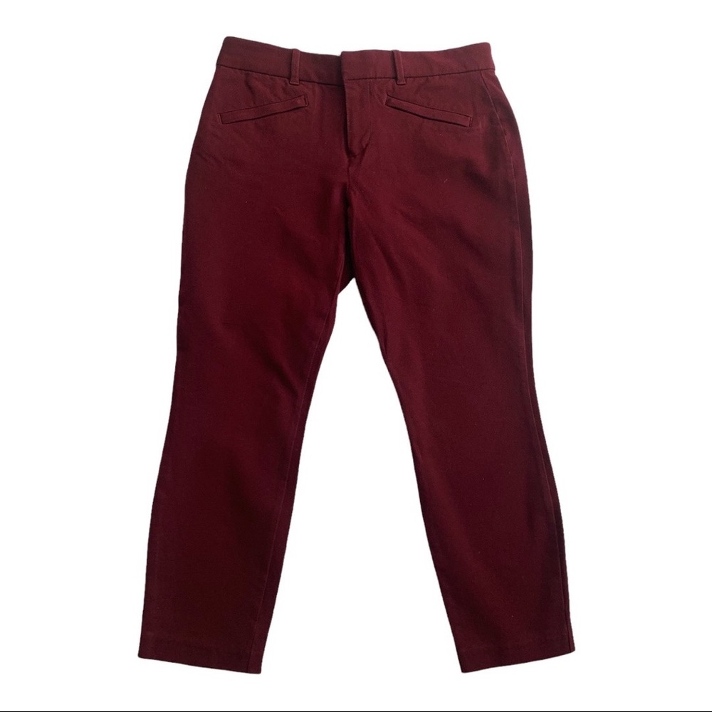 GAP Maroon Signature Skinny Ankle Pant Size 6 Petite